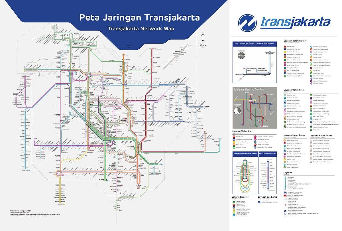 маршрут transJakarta карце