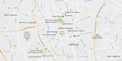 Карта Джакарта начная жыццё