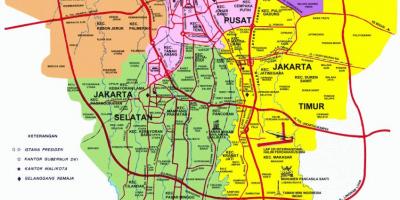 Карта Джакарта славутасці