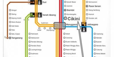 Карта чыгуначнага вакзала Джакарта 