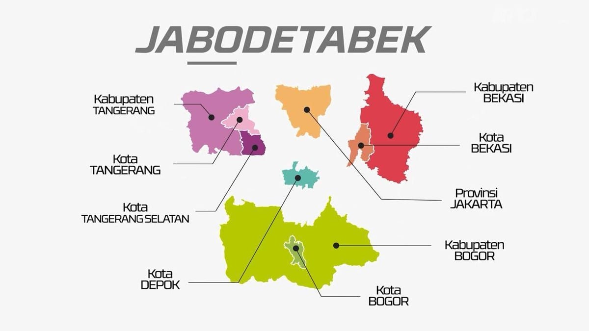 карта jabodetabek