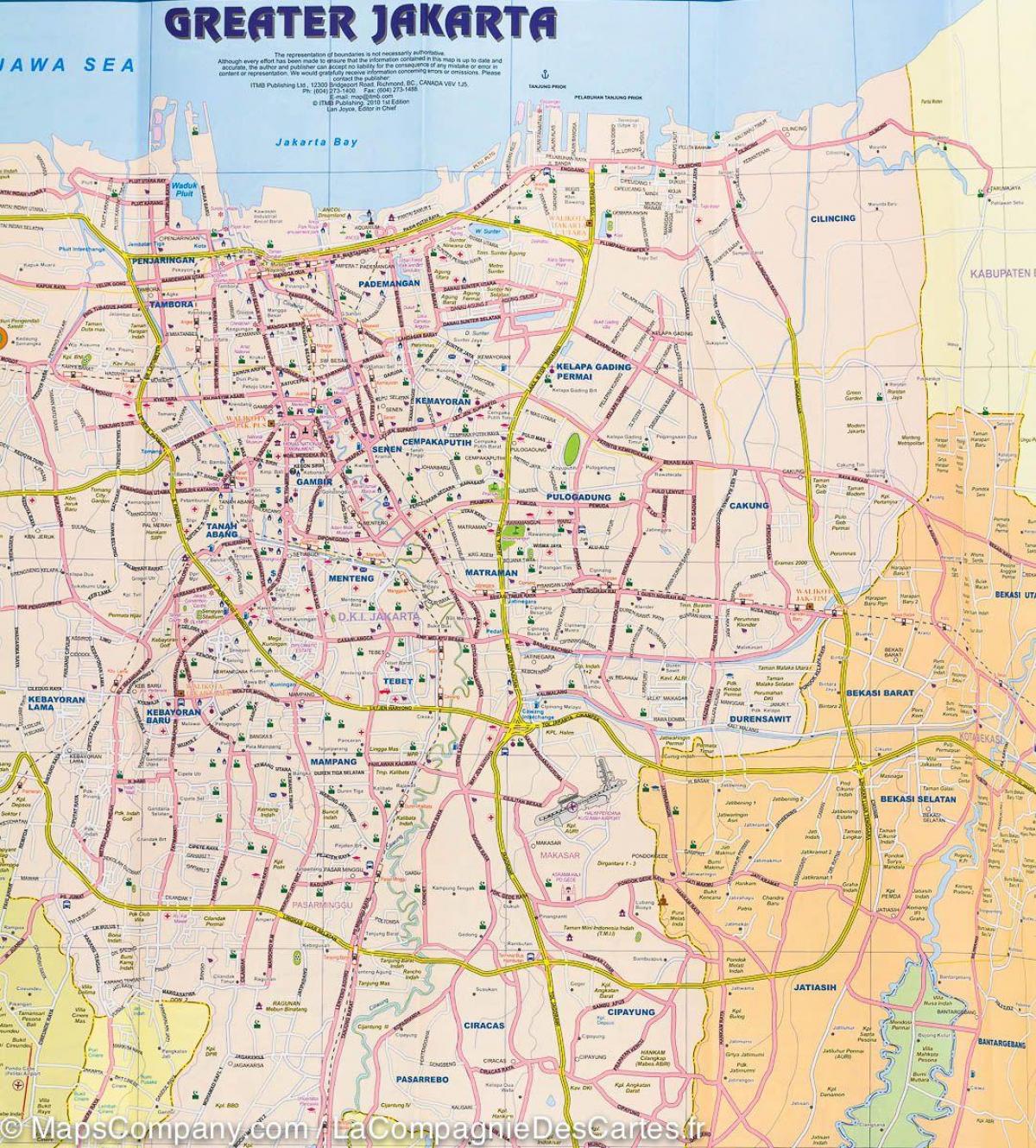 карта Джакарта вуліца