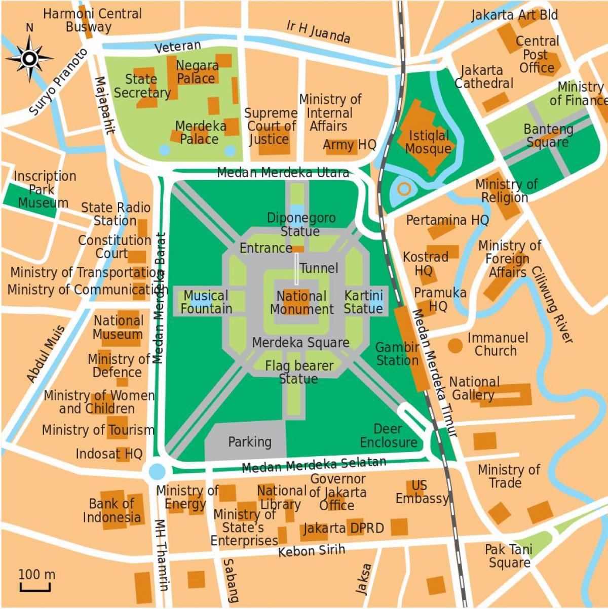карта офісных Джакарта