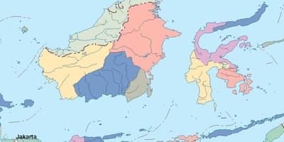 Карта Джакарта вектарная карта 