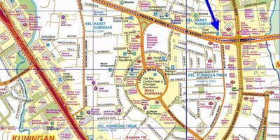 Карта Паўднёвай Джакарце