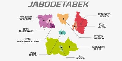 Карта jabodetabek